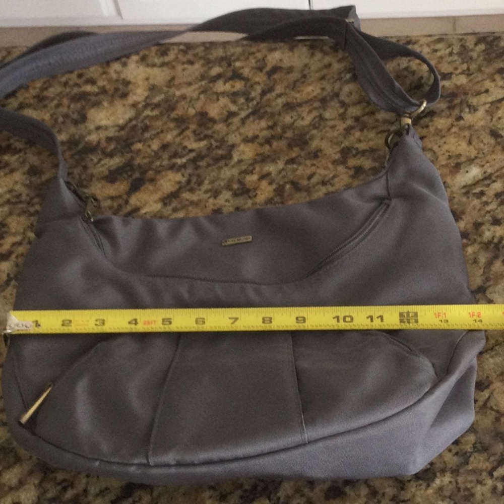 Travelon Gray Anti-Theft Nylon Crossbody Bag - Picture 15 of 16